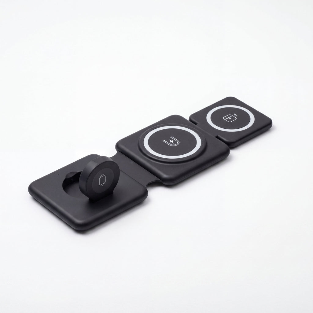 FlexCharge Trio Station 3-in-1 Foldable Magnetic Wireless Charger 15W - TrendsToLife