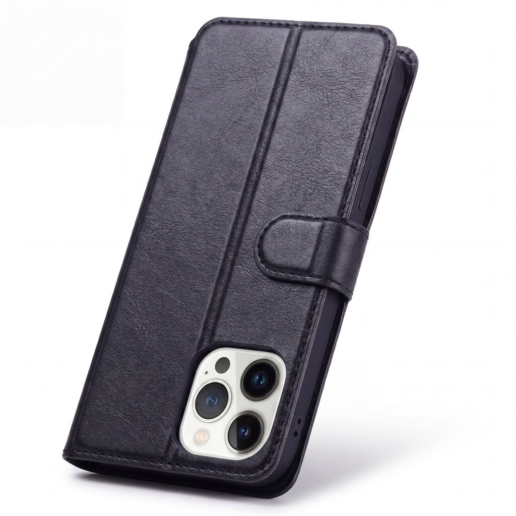 FlexCover Shockproof Leather Wallet Flip Case for iPhone 14–17 Series - TrendsToLife