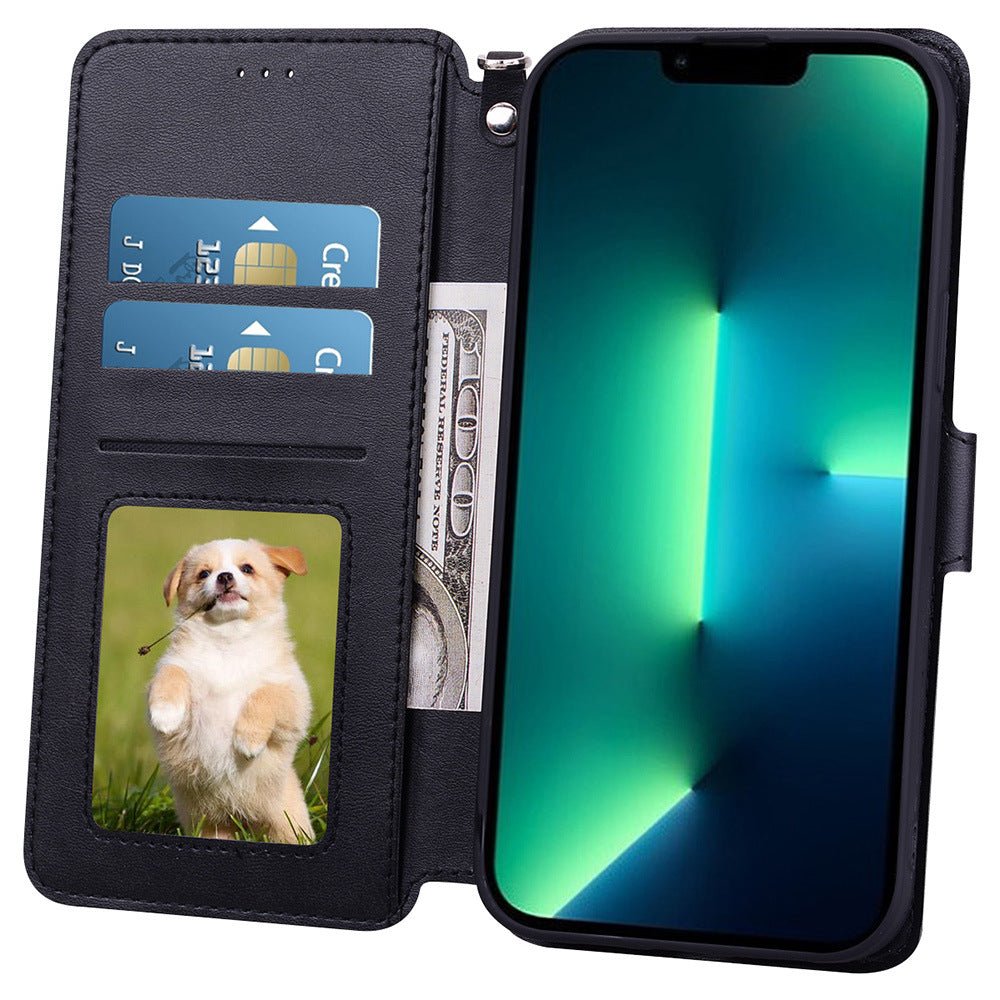 FlexCover Shockproof Leather Wallet Flip Case for iPhone 14–17 Series - TrendsToLife