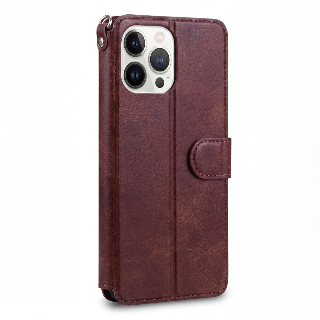 FlexCover Shockproof Leather Wallet Flip Case for iPhone 14–17 Series - TrendsToLife