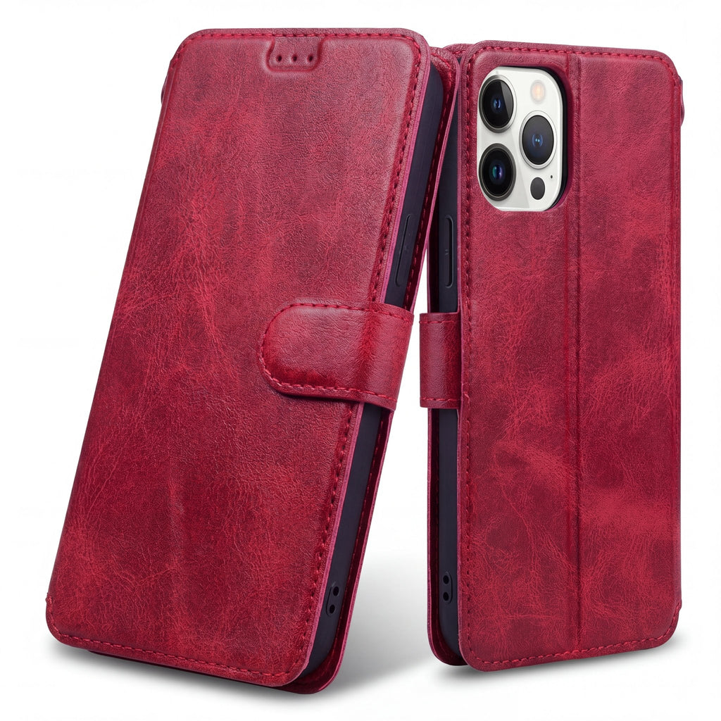 FlexCover Shockproof Leather Wallet Flip Case for iPhone 14–17 Series - TrendsToLife