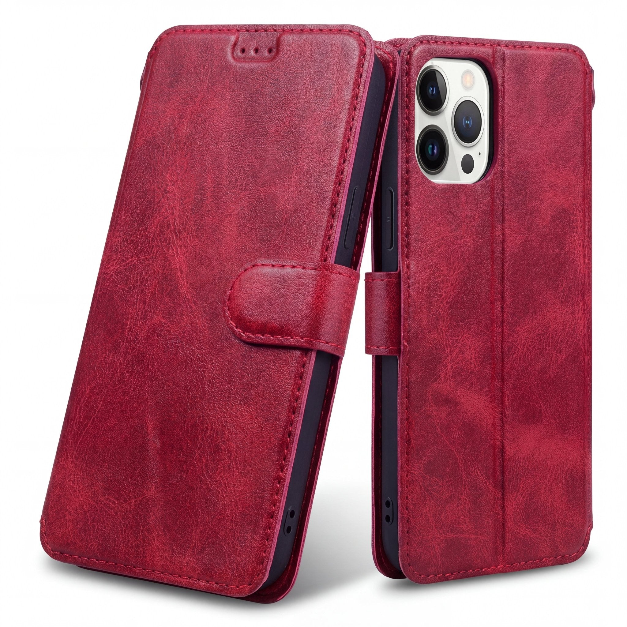 FlexCover Shockproof Leather Wallet Flip Case for iPhone 14–17 Series - TrendsToLife