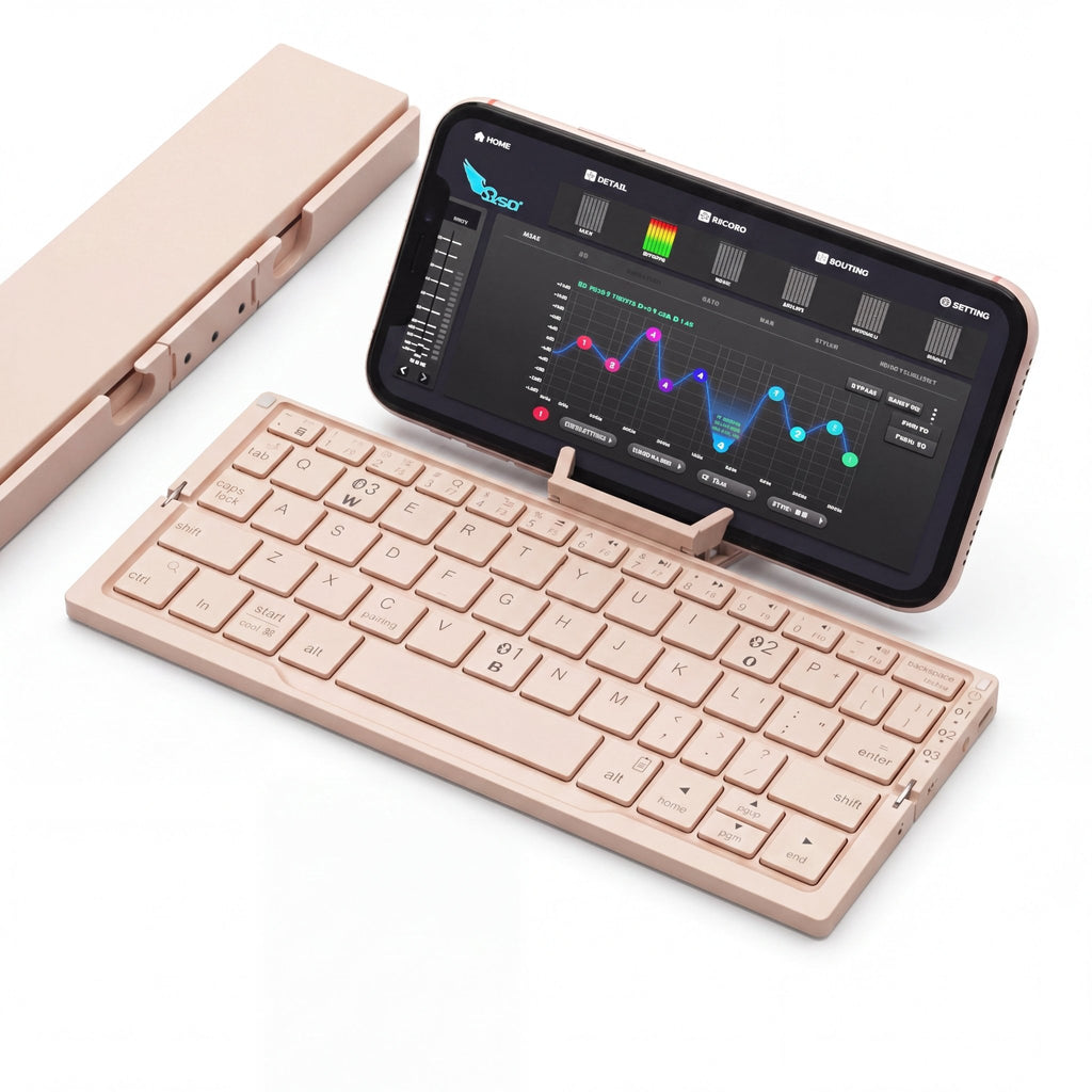 FlexType Foldable Bluetooth Travel Keyboard with Integrated Stand - TrendsToLife