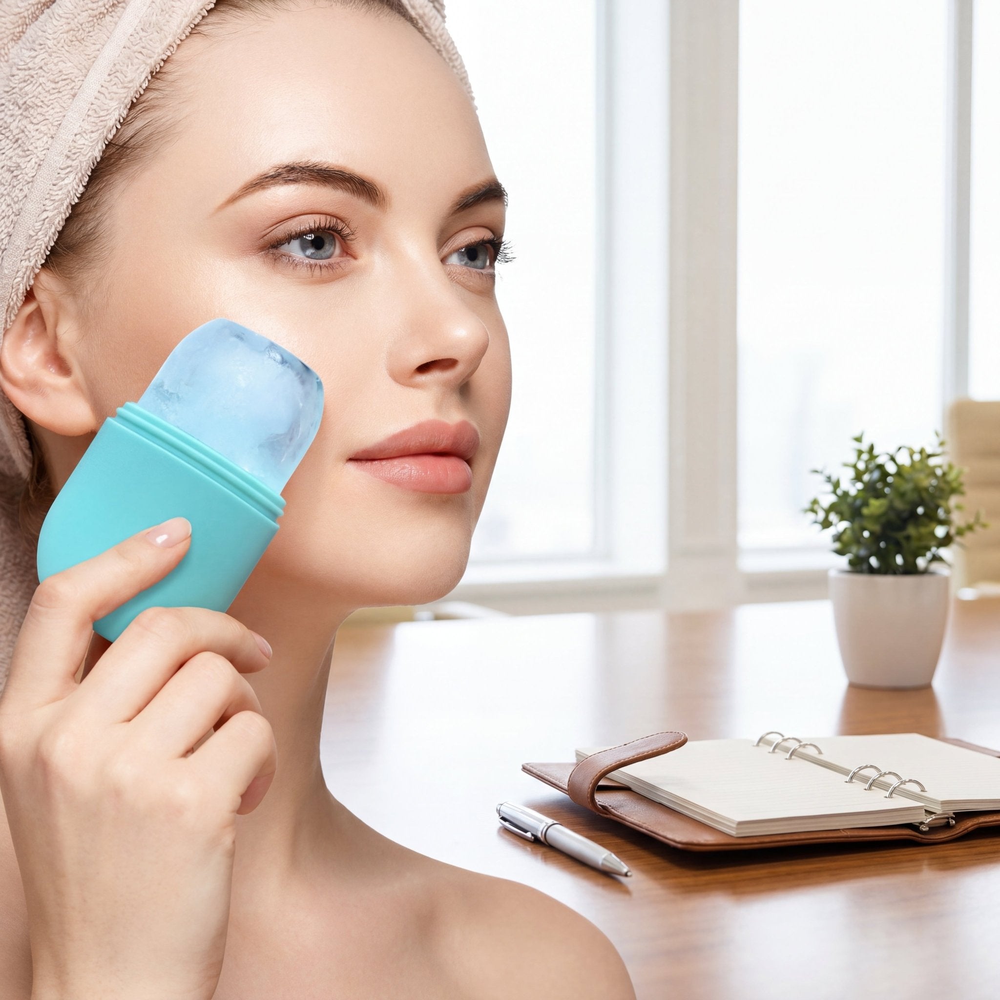 GlowFreeze Silicone Ice Face Roller for Skincare and Facial Massage - TrendsToLife