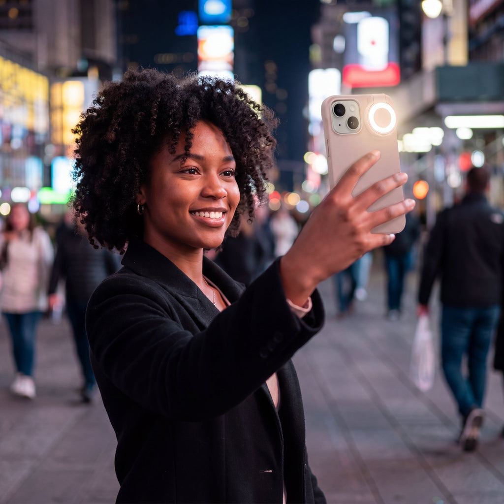 GlowRing LED Selfie Ring Light Case for iPhone 12–17 Series - TrendsToLife