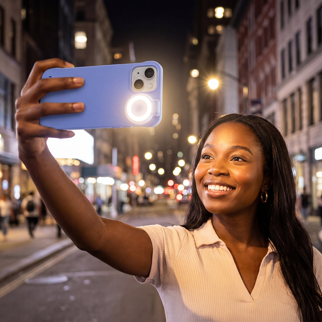 GlowRing LED Selfie Ring Light Case for iPhone 12–17 Series - TrendsToLife