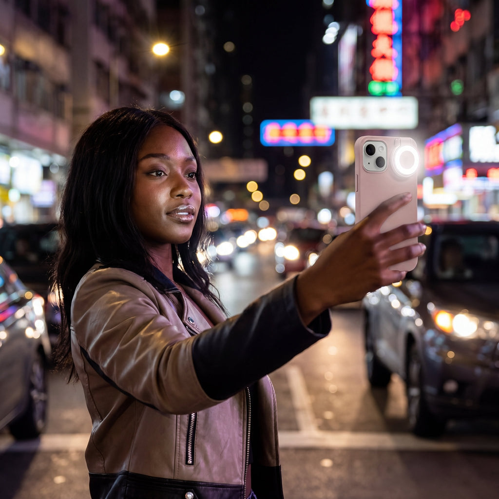 GlowRing LED Selfie Ring Light Case for iPhone 12–17 Series - TrendsToLife
