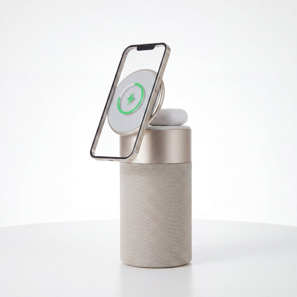 GlowSound Wireless Charger – Bluetooth Speaker & Touch Lamp 3-in-1 - TrendsToLife
