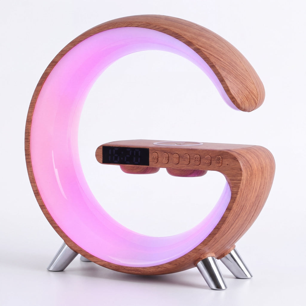 GlowSync Smart LED Lamp with Bluetooth Speaker and Wireless Charger - TrendsToLife