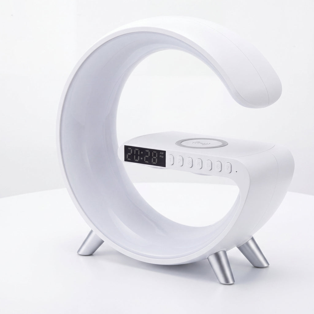 GlowSync Smart LED Lamp with Bluetooth Speaker and Wireless Charger - TrendsToLife