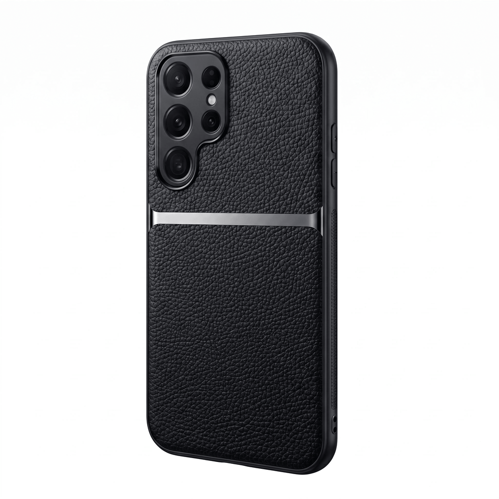 GripShield Magnetic Leather Case for Samsung Galaxy A & S Series – Litchi Pattern - TrendsToLife