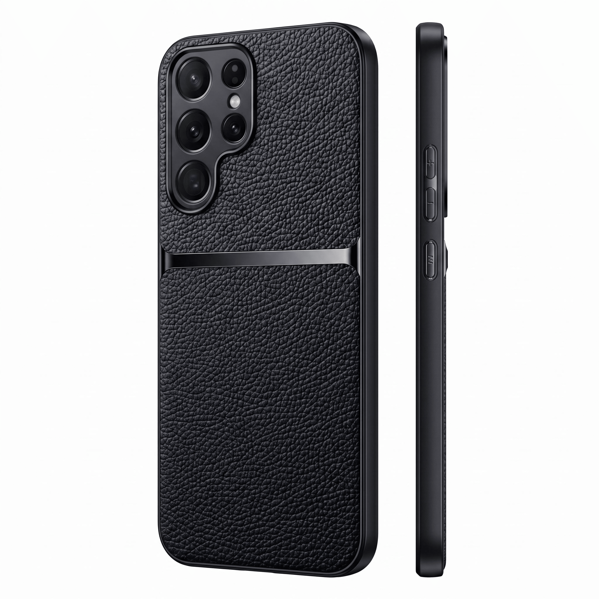 GripShield Magnetic Leather Case for Samsung Galaxy A & S Series – Litchi Pattern - TrendsToLife