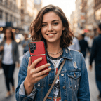 GripShield Magnetic Leather Case for Samsung Galaxy A & S Series – Litchi Pattern - TrendsToLife
