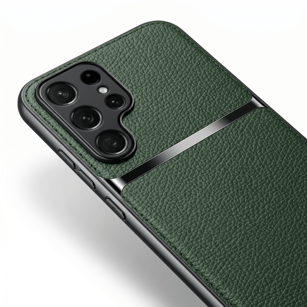 GripShield Magnetic Leather Case for Samsung Galaxy A & S Series – Litchi Pattern - TrendsToLife