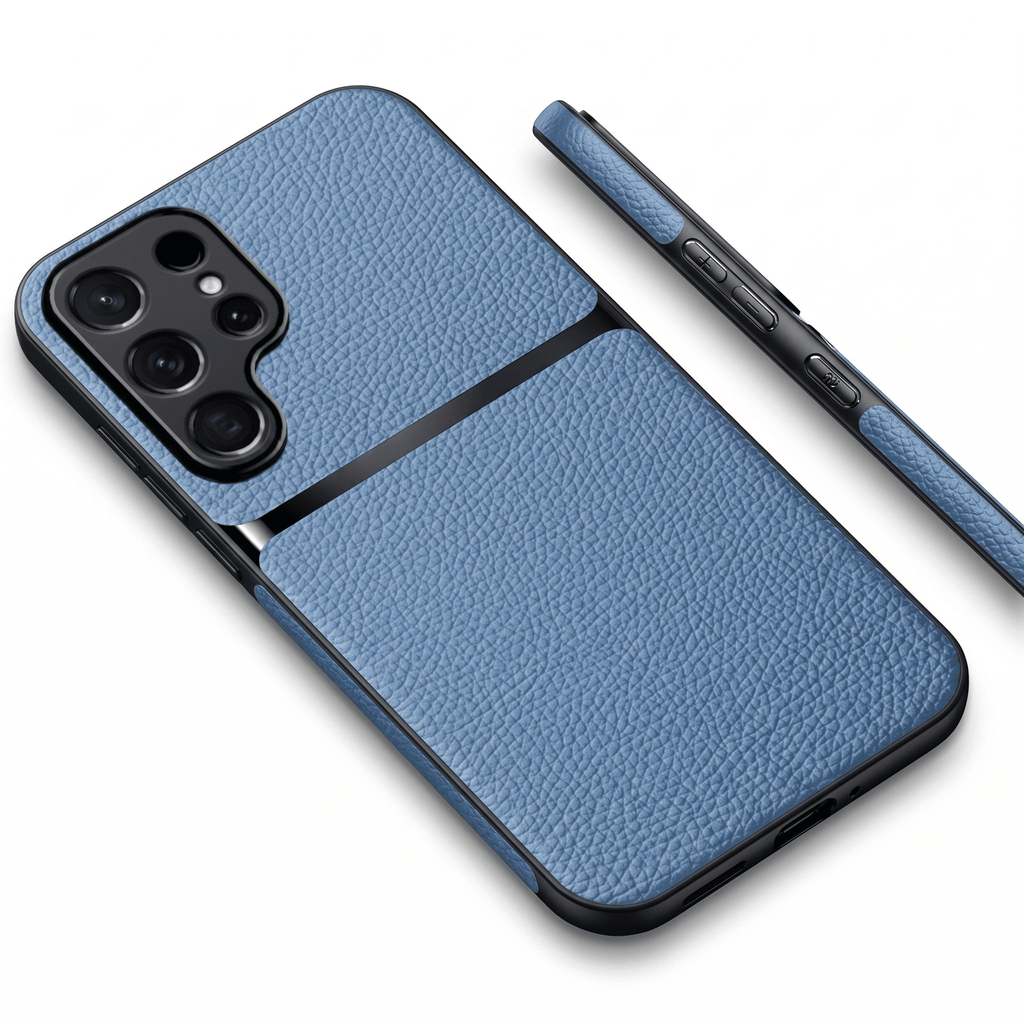 GripShield Magnetic Leather Case for Samsung Galaxy A & S Series – Litchi Pattern - TrendsToLife