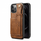 GripWallet Leather Wallet Case for iPhone 12–15 Series – Card Holder & Ring Stand - TrendsToLife