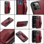 GripWallet Leather Wallet Case for iPhone 12–15 Series – Card Holder & Ring Stand - TrendsToLife