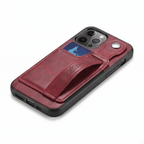 GripWallet Leather Wallet Case for iPhone 12–15 Series – Card Holder & Ring Stand - TrendsToLife