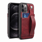 GripWallet Leather Wallet Case for iPhone 12–15 Series – Card Holder & Ring Stand - TrendsToLife