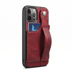 GripWallet Leather Wallet Case for iPhone 12–15 Series – Card Holder & Ring Stand - TrendsToLife
