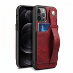 GripWallet Leather Wallet Case for iPhone 12–15 Series – Card Holder & Ring Stand - TrendsToLife