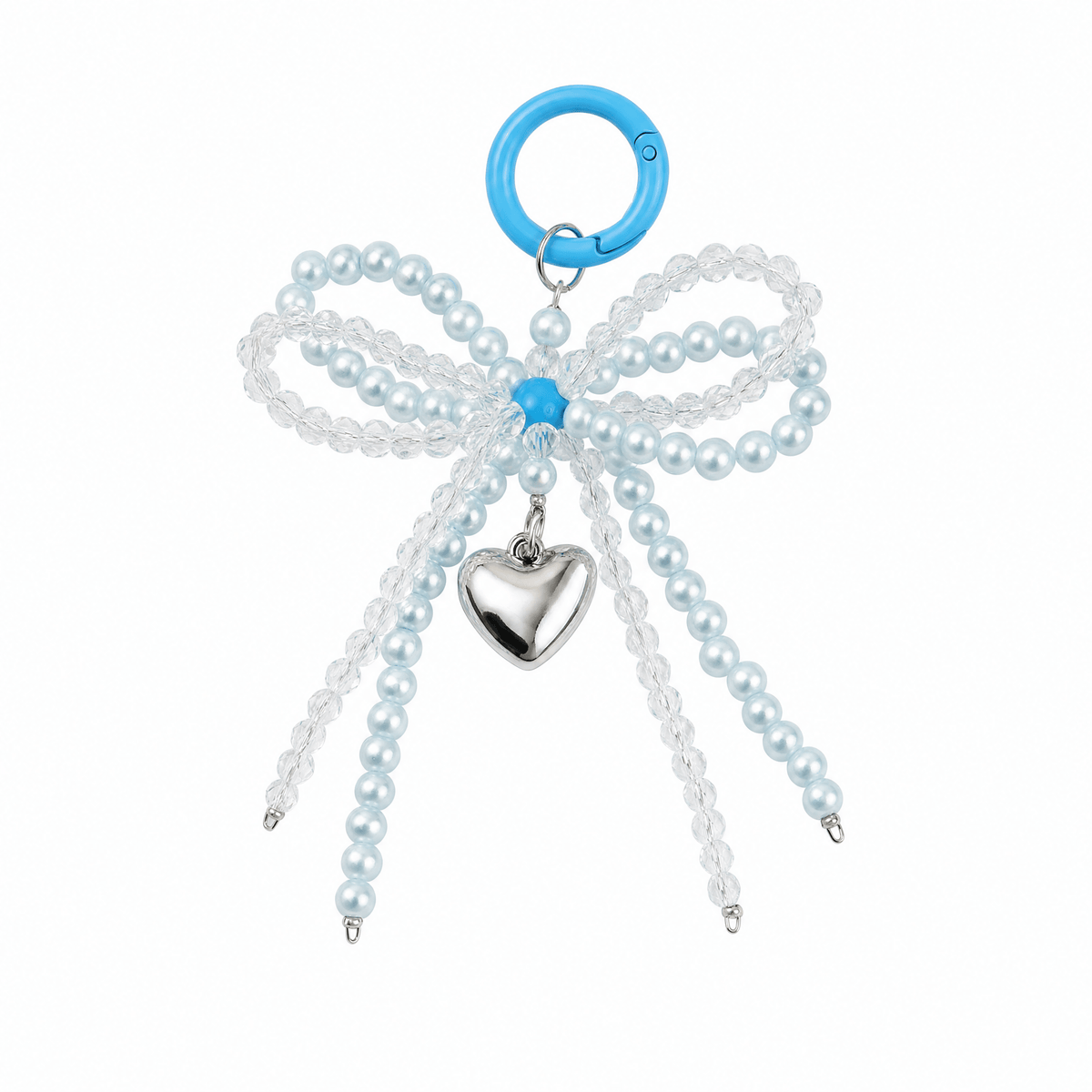 Heart Bead Bag Charm Keychain - TrendsToLife