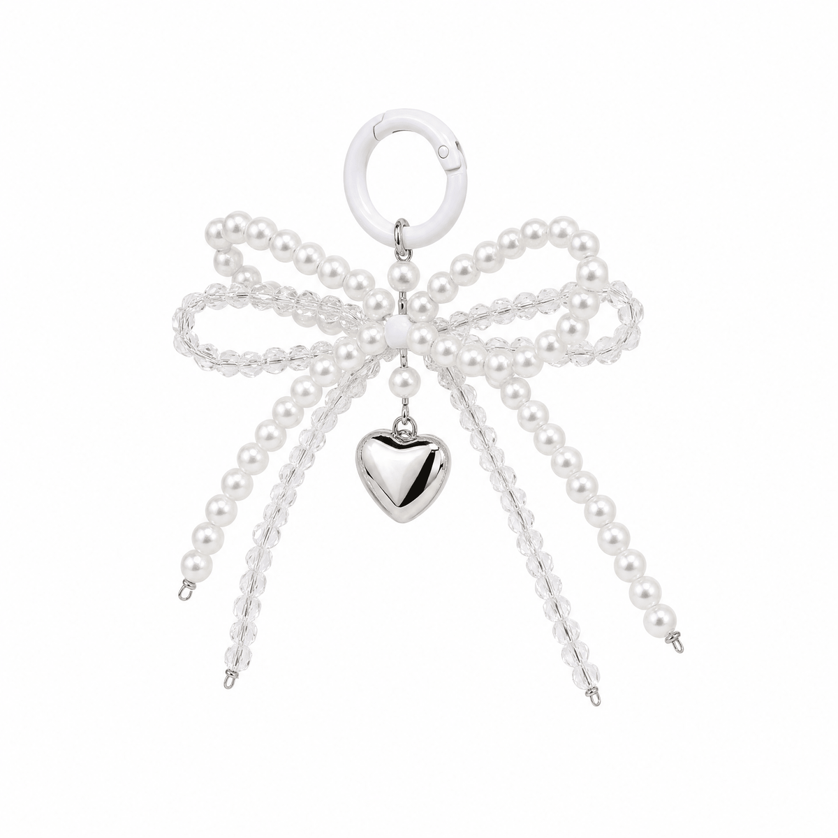 Heart Bead Bag Charm Keychain - TrendsToLife
