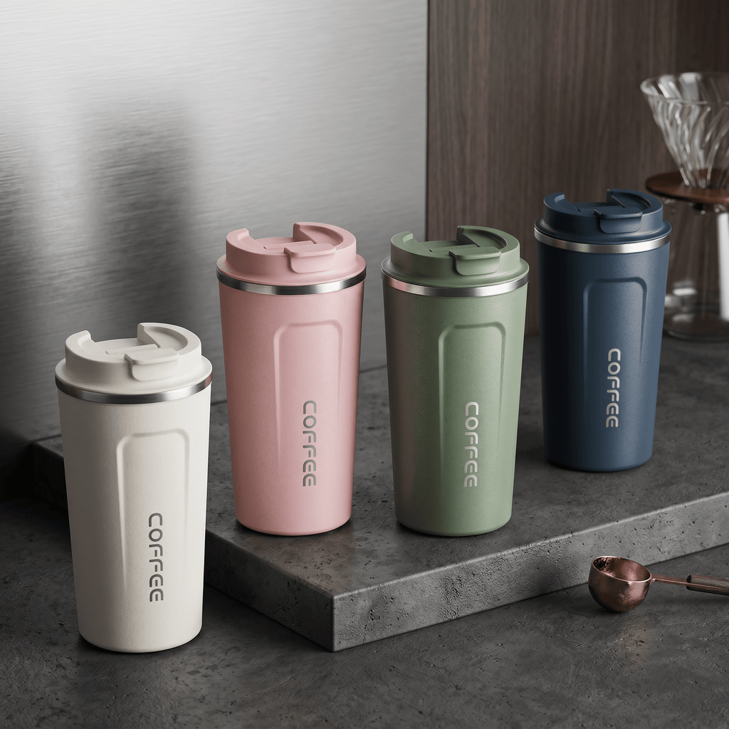 HeatLock Travel Mug – Vacuum Insulated Stainless Steel Thermos Cup – 380–510ml - TrendsToLife