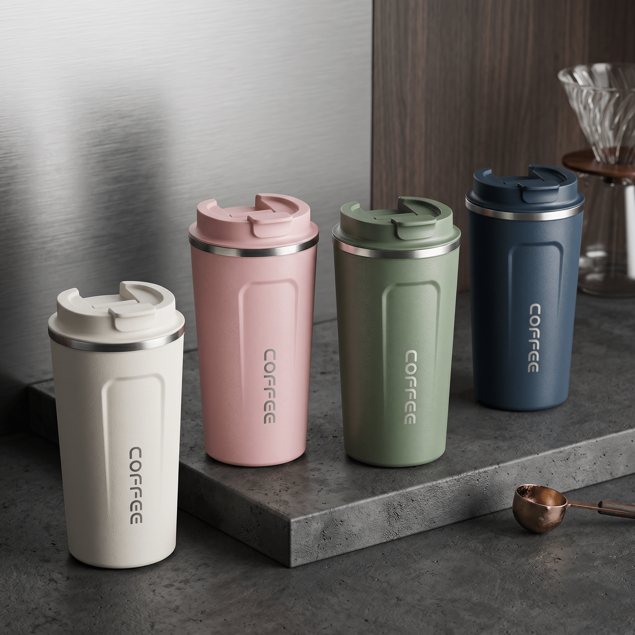 HeatLock Travel Mug – Vacuum Insulated Stainless Steel Thermos Cup – 380–510ml - TrendsToLife