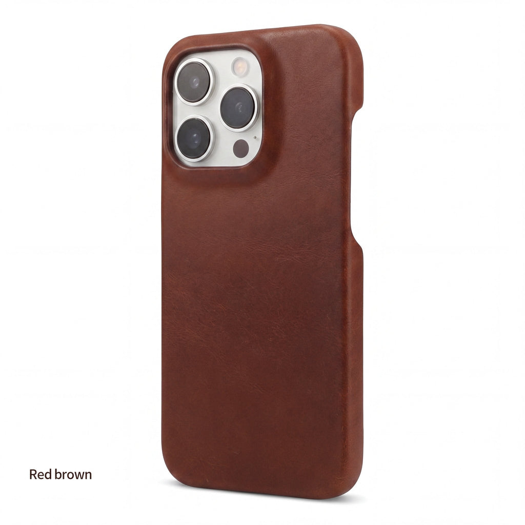 HeritageGrip Vintage Leather Case for iPhone 13–17 Series – Crazy Horse Leather - TrendsToLife