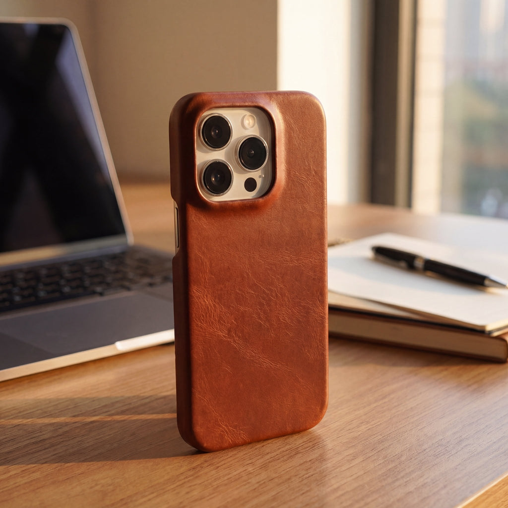HeritageGrip Vintage Leather Case for iPhone 13–17 Series – Crazy Horse Leather - TrendsToLife