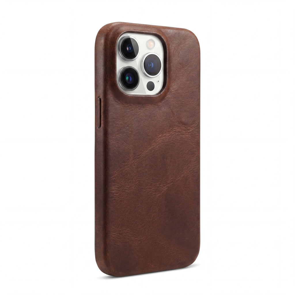 HeritageGrip Vintage Leather Case for iPhone 13–17 Series – Crazy Horse Leather - TrendsToLife