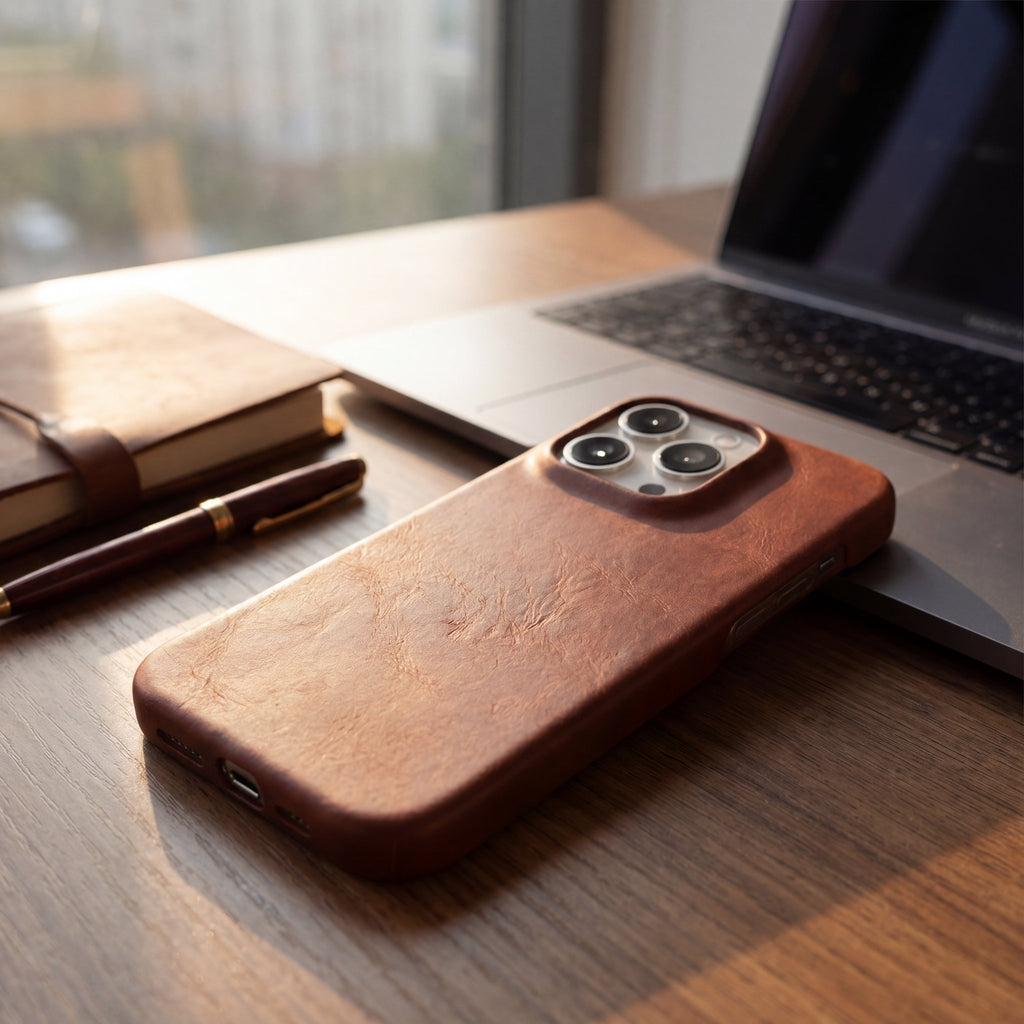 HeritageGrip Vintage Leather Case for iPhone 13–17 Series – Crazy Horse Leather - TrendsToLife