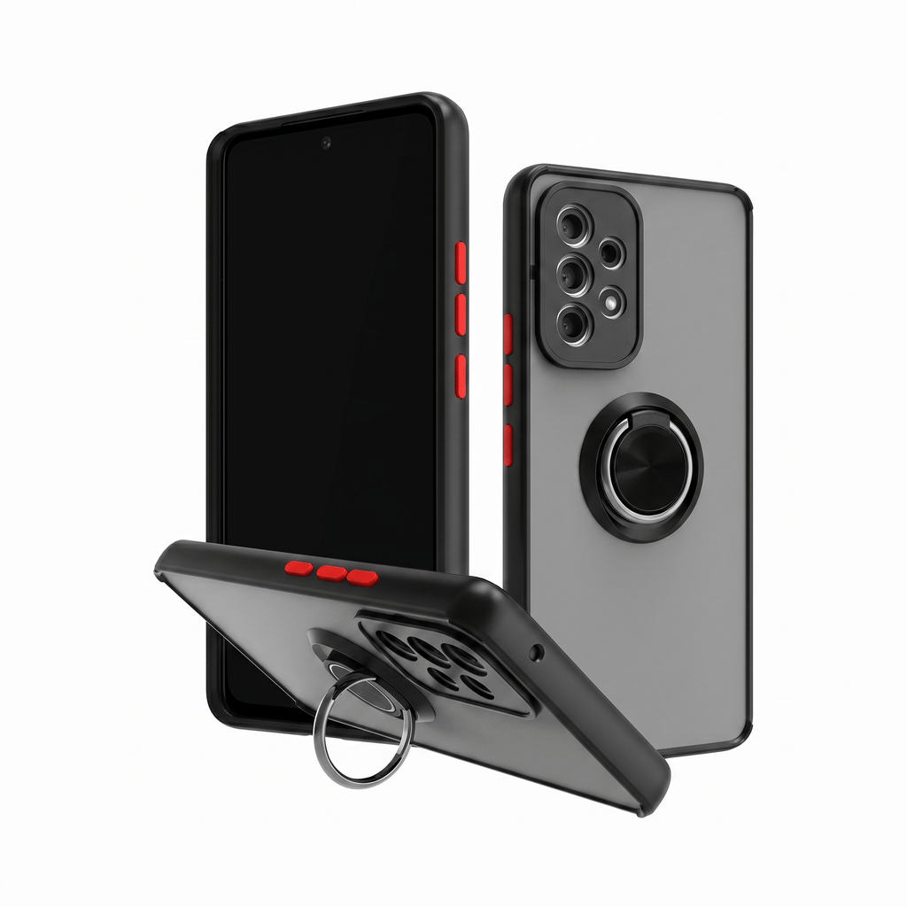 HoldSecure Ring Case – Matte Shockproof Ring Stand Case – Samsung Galaxy A32 - TrendsToLife