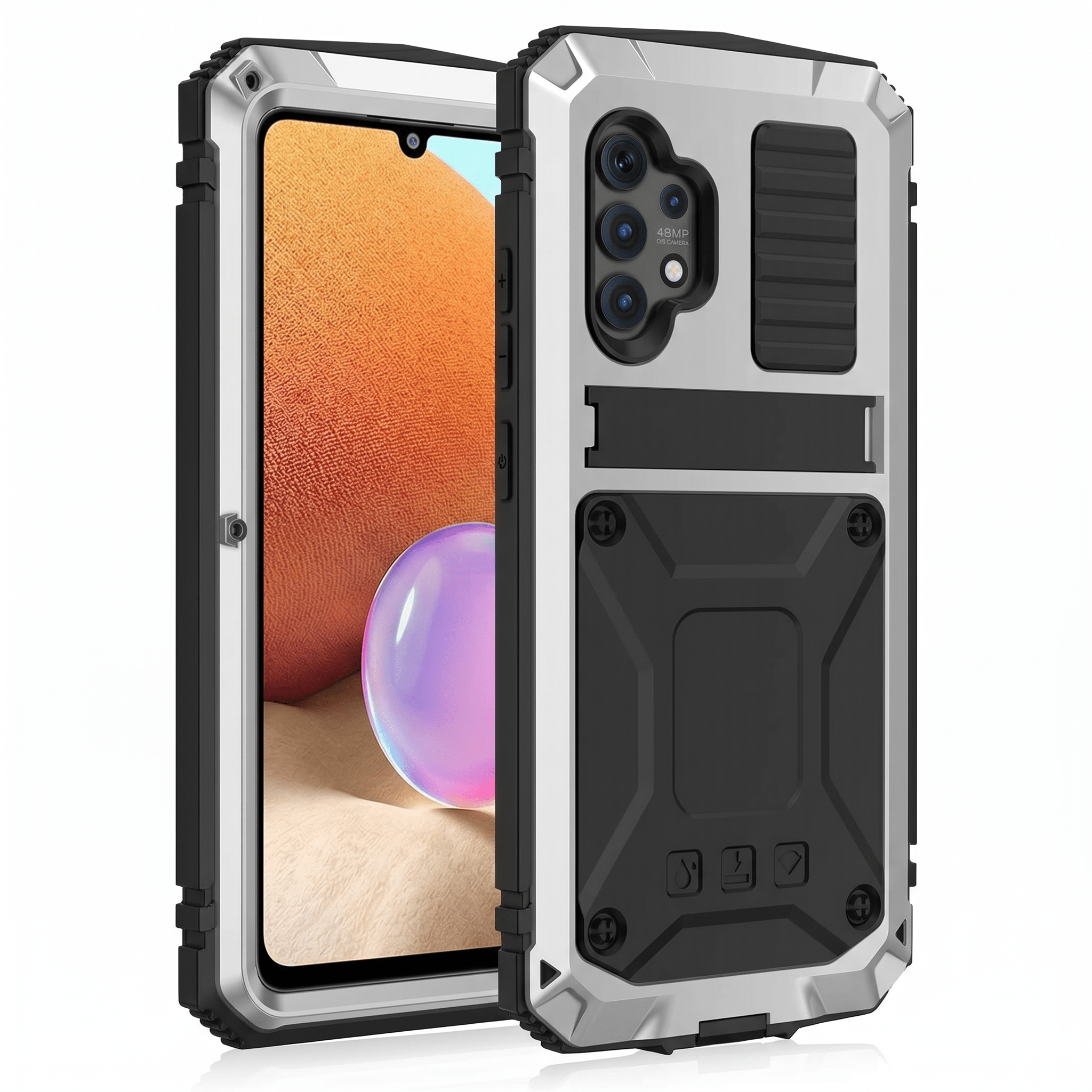 IronShield Armor Case – Metal Kickstand Shockproof Case – Samsung Galaxy A32 - TrendsToLife