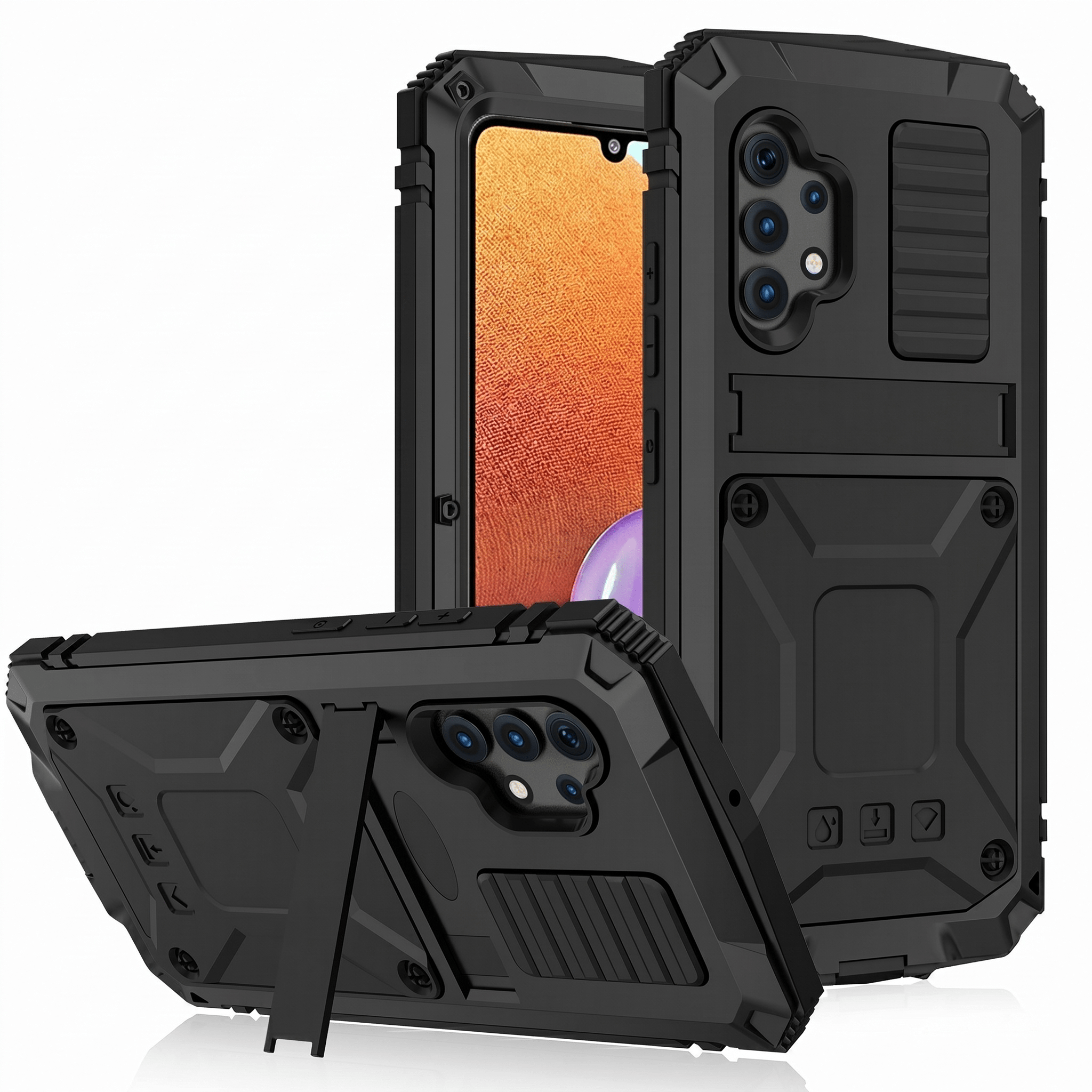 IronShield Armor Case – Metal Kickstand Shockproof Case – Samsung Galaxy A32 - TrendsToLife