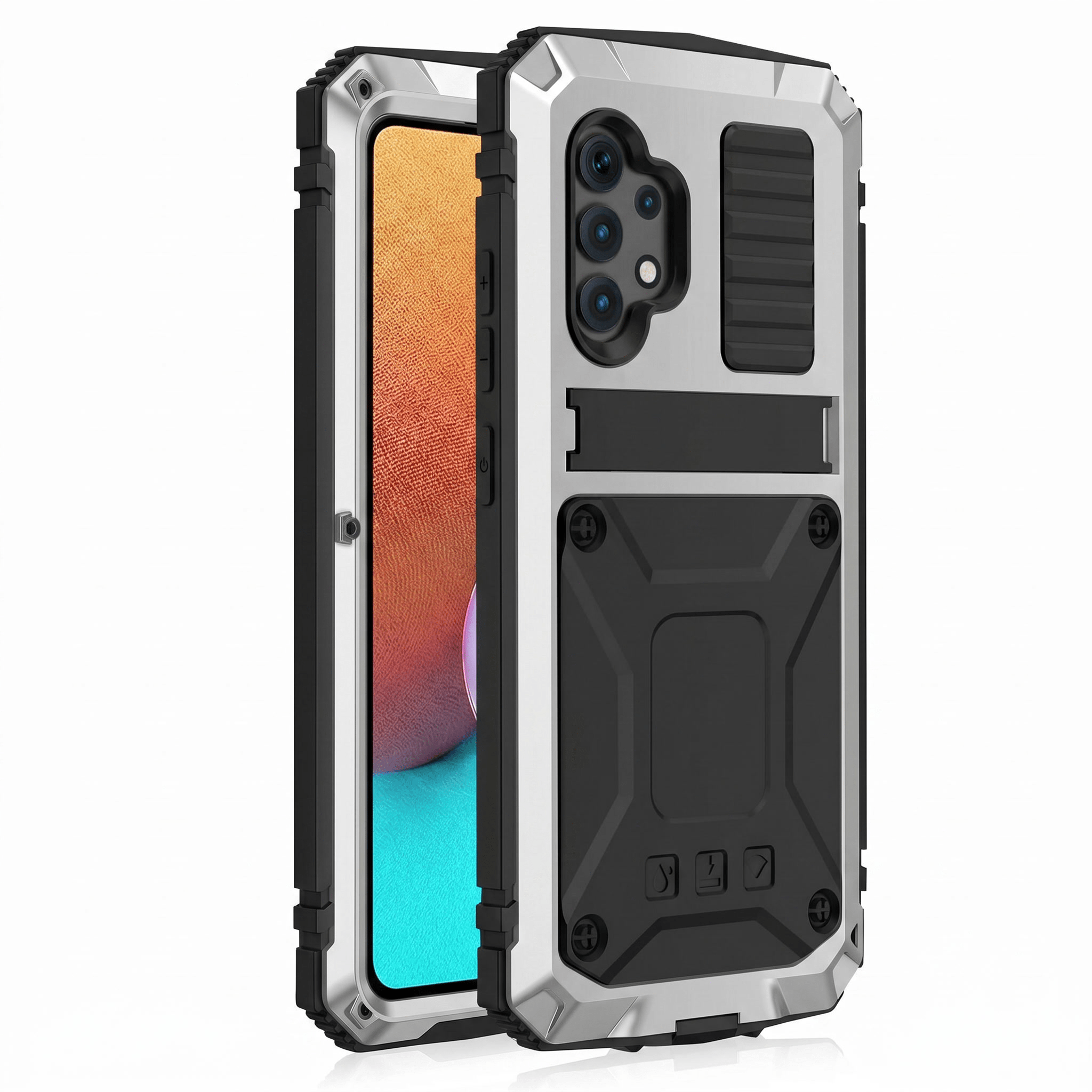 IronShield Armor Case – Metal Kickstand Shockproof Case – Samsung Galaxy A32 - TrendsToLife