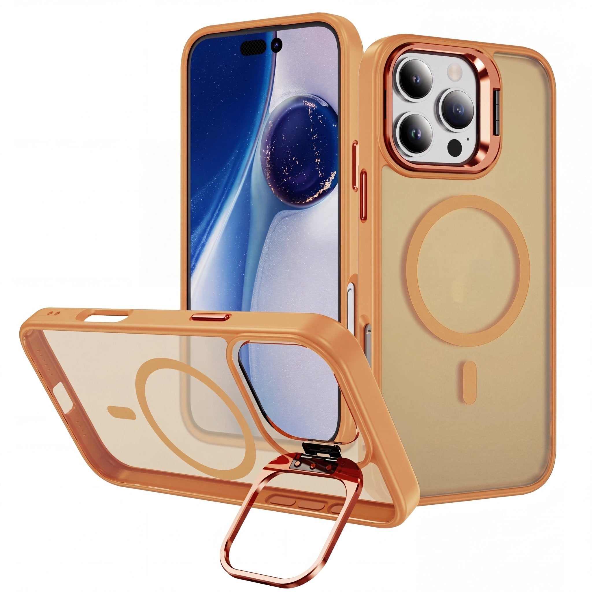 LensStand Magnetic Shockproof Case for iPhone 14–16 Series - TrendsToLife