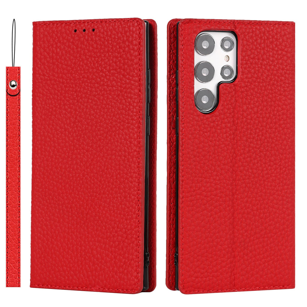 LitchiSlim Leather Case – Slim Protective Cover – Samsung Galaxy S20–S25 Series - TrendsToLife