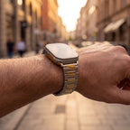 Lustra Facet Watch Band – Stainless Steel Strap for Apple Watch 8 45mm - TrendsToLife