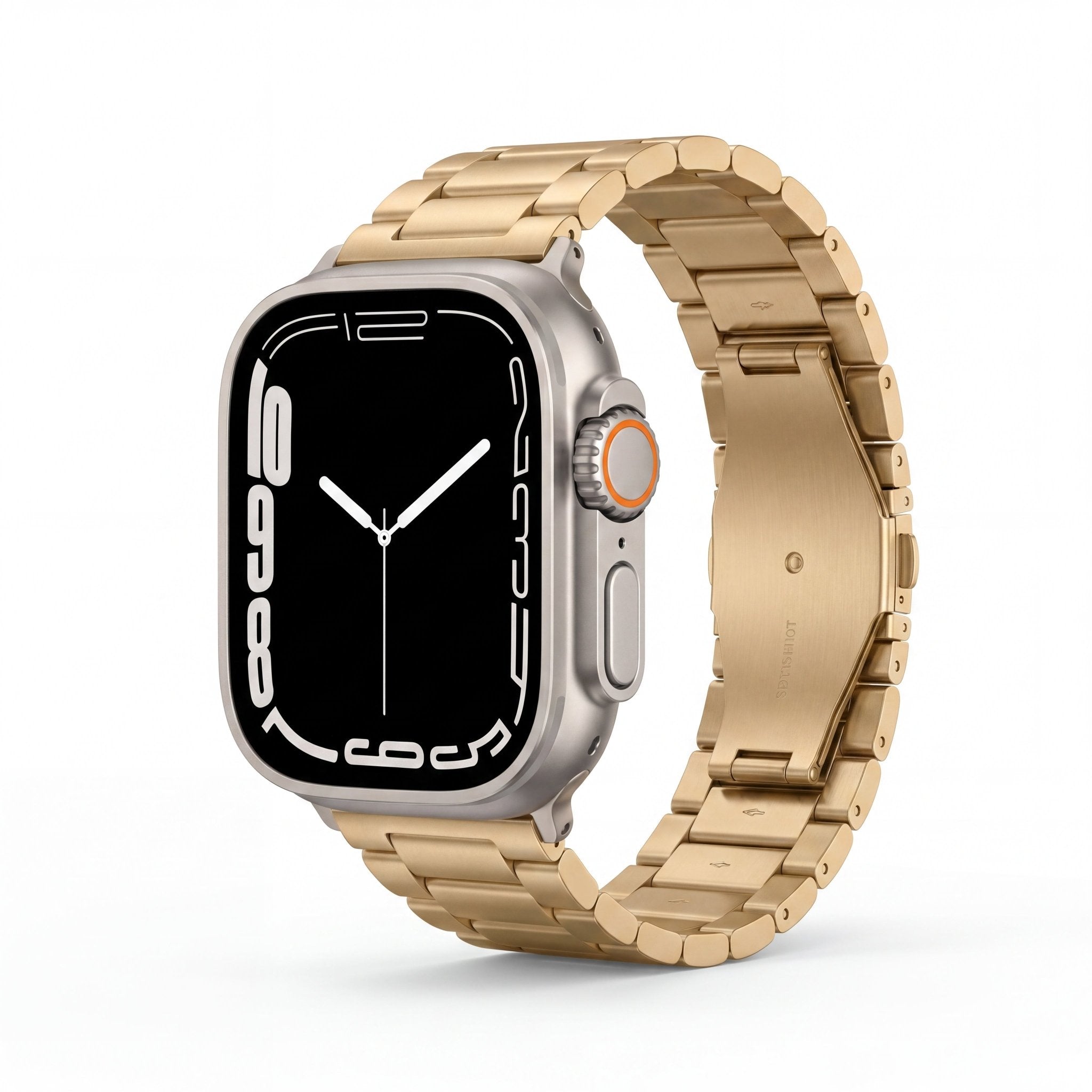 Lustra Facet Watch Band – Stainless Steel Strap for Apple Watch 8 45mm - TrendsToLife