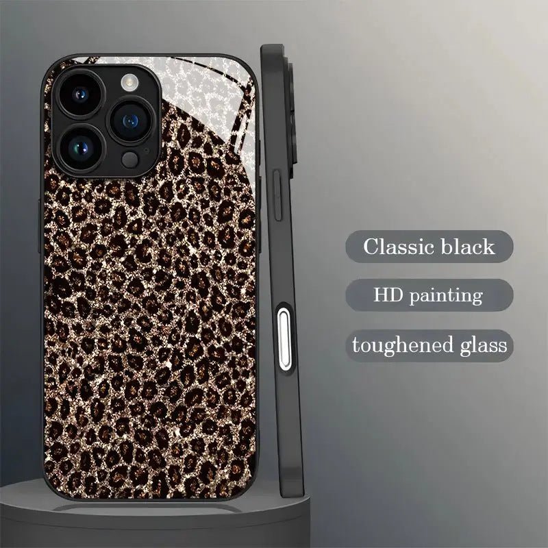 Luxe Leopard iPhone Case – Tempered Glass Protection for iPhone 17 Series - TrendsToLife