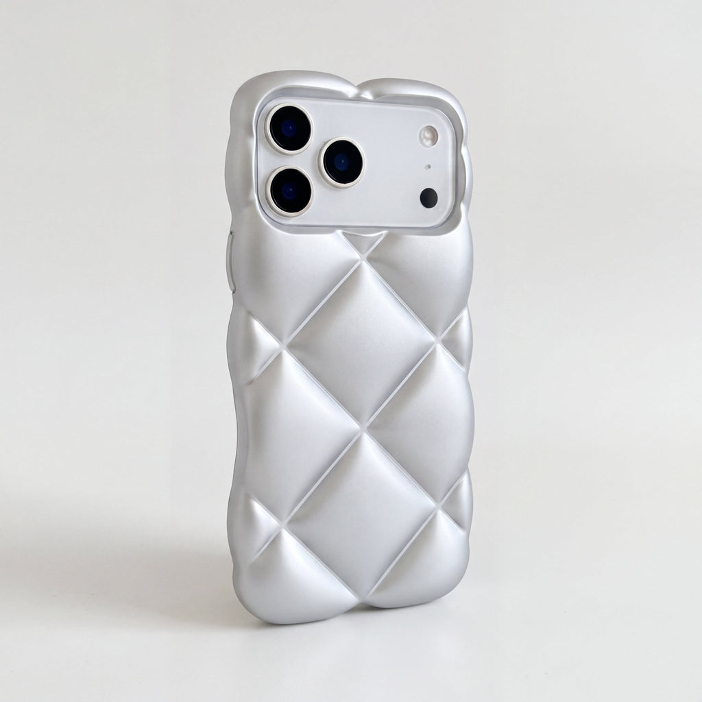 LuxeQuilt Diamond Pattern Shockproof Case for iPhone 11–17 Series - TrendsToLife