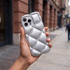 LuxeQuilt Diamond Pattern Shockproof Case for iPhone 11–17 Series - TrendsToLife