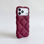 LuxeQuilt Diamond Pattern Shockproof Case for iPhone 11–17 Series - TrendsToLife