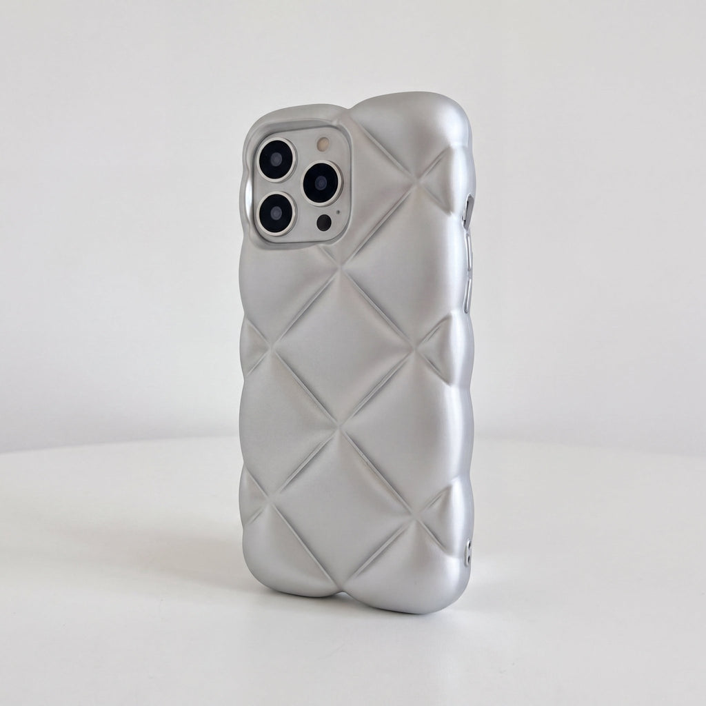 LuxeQuilt Diamond Pattern Shockproof Case for iPhone 11–17 Series - TrendsToLife