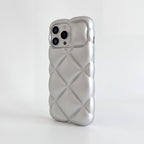 LuxeQuilt Diamond Pattern Shockproof Case for iPhone 11–17 Series - TrendsToLife