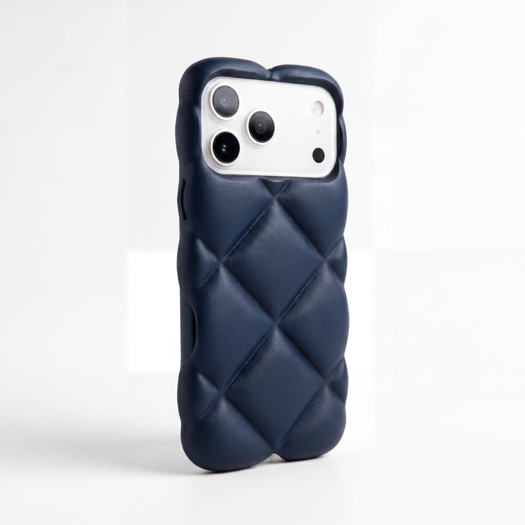 LuxeQuilt Diamond Pattern Shockproof Case for iPhone 11–17 Series - TrendsToLife