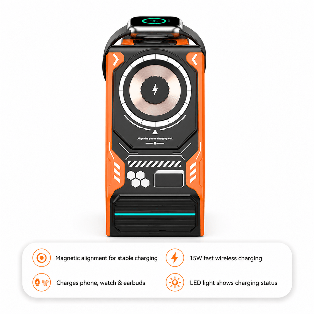 MagCharge Pro Wireless Charger – 3-in-1 Magnetic Charging Station - TrendsToLife