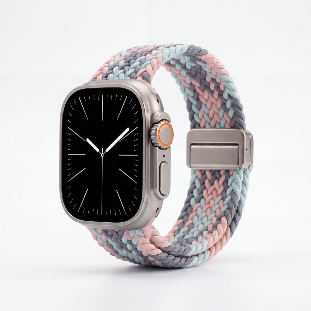 Minimal Woven Loop Watch Band – Magnetic Strap for Apple Watch 38–41mm - TrendsToLife